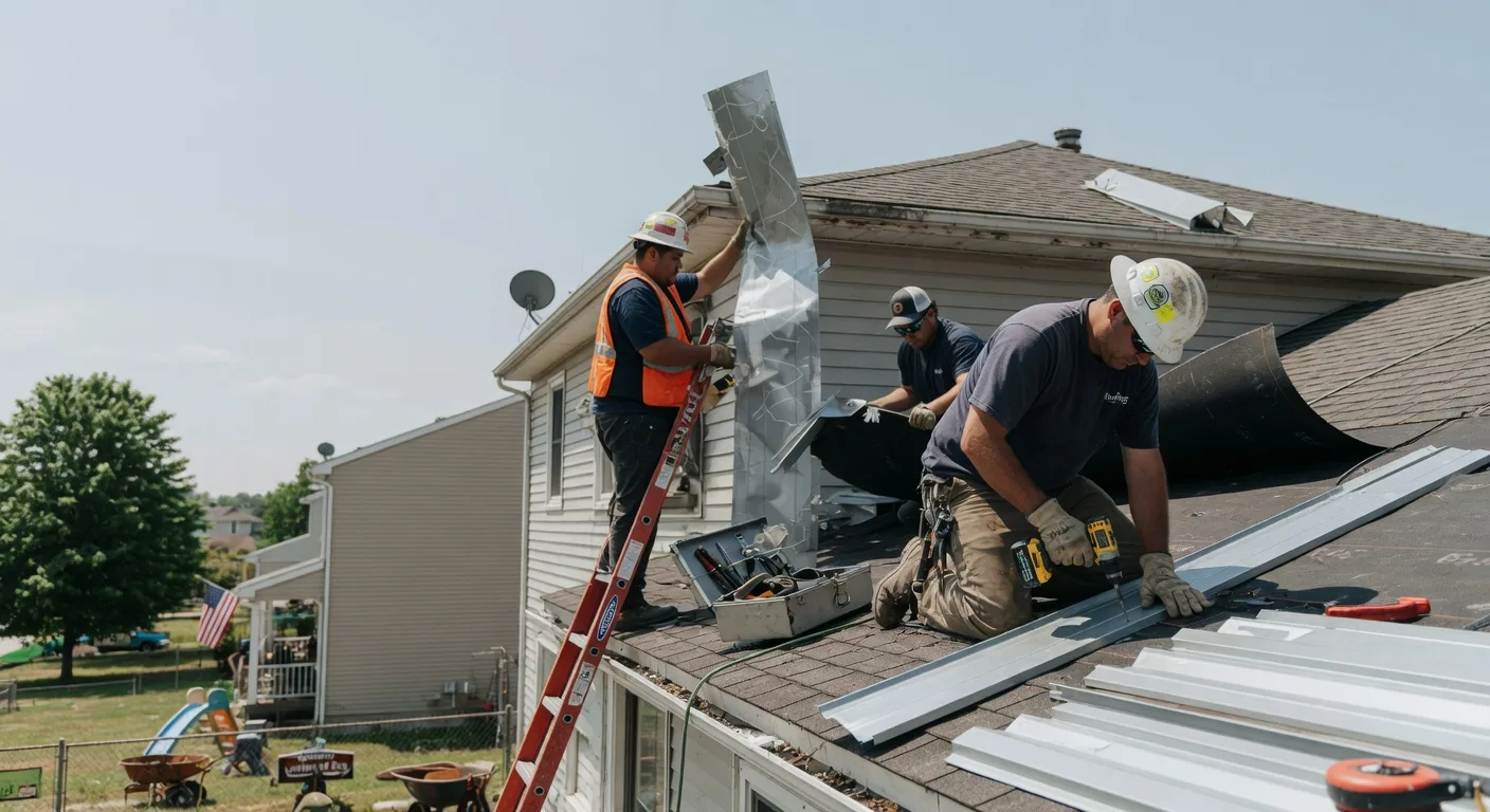Storm Damage Metal Roof Repair in Saint Marys, KS